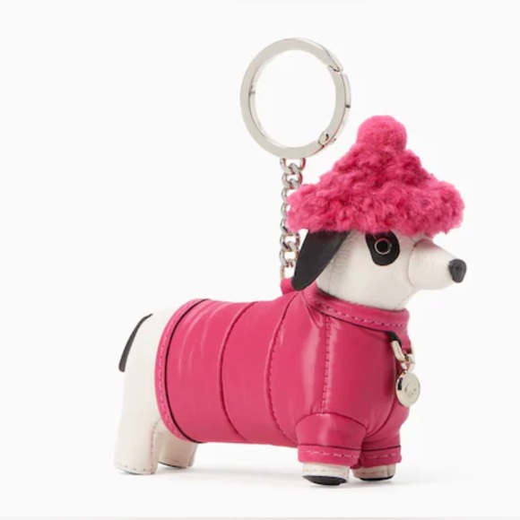 🐾Kate Spade Punk DACHSHUND Keychain NWT - Picture 1 of 3